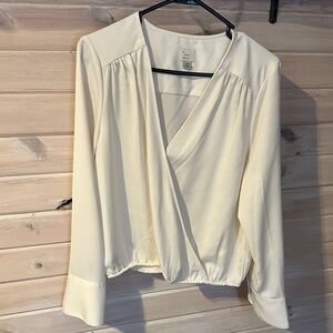 a new day Cream V-Neck Blouse